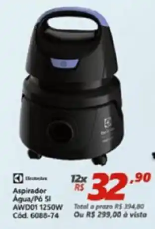 Lojas Becker Aspirador Agua 5L oferta