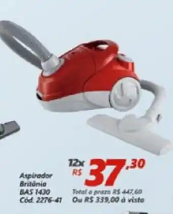 Lojas Becker Aspirador Britania BAS 1430 oferta