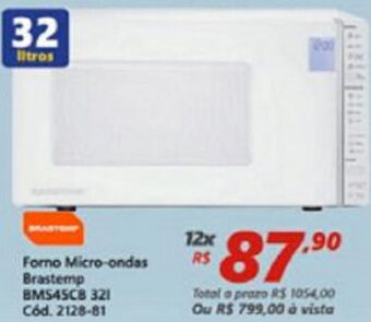 Lojas Becker Forno MicroOndas Brastemp 32L oferta