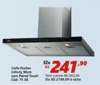 Coifa Fisher Infinity 90cm com Panel touch