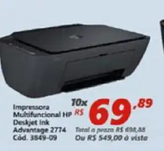 Impressora Multifuncional Deskjet Ink Advantage HP 2774