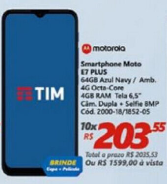 Lojas Becker Smartphone Moto E7 Plus oferta