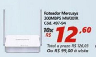Roteador Mercusys 300Mbps