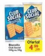 Biscoitos club social 144g ou 141g