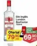 Gin inglês london beeafeater 750ml