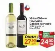 Supermercados Princesa Vinho chileno reservado cabeza da piedra 750ml oferta