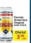 Supermercados Princesa Cerveja antarctica original latão 473ml oferta
