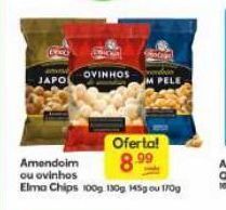 Supermercados Princesa Amendoim ou ovinhos elma chips 100g 130g 145g 170g oferta