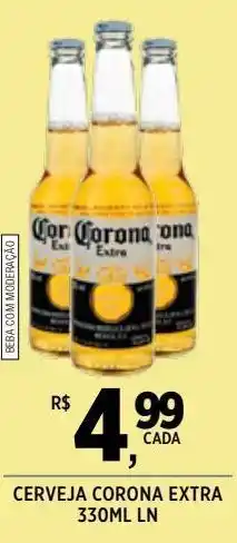 DB Supermercados Cerveja corona extra long neck 330ml oferta