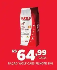 DB Supermercados Ração para cães wolf filhote 8kg oferta