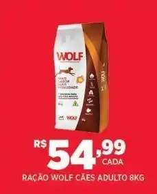 DB Supermercados Ração para cães wolf adulto 8kg oferta