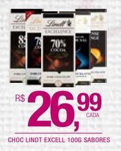 DB Supermercados Chocolates lindt 100g oferta
