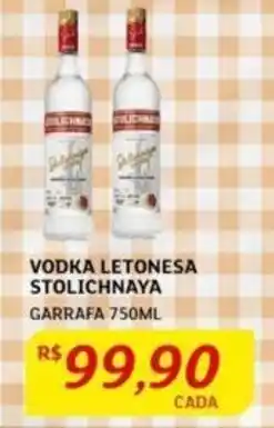 Assaí Atacadista VODKA LETONESA STOLICHNAYA GARRAFA 750ML oferta