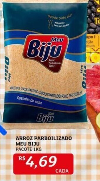 Assaí Atacadista ARROZ PARBOILIZADO MEU BIJU PACOTE 1KG oferta