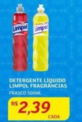Assaí Atacadista DETERGENTE LIQUIDO LIMPOL FRAGRÂNCIAS FRASCO 500ML oferta
