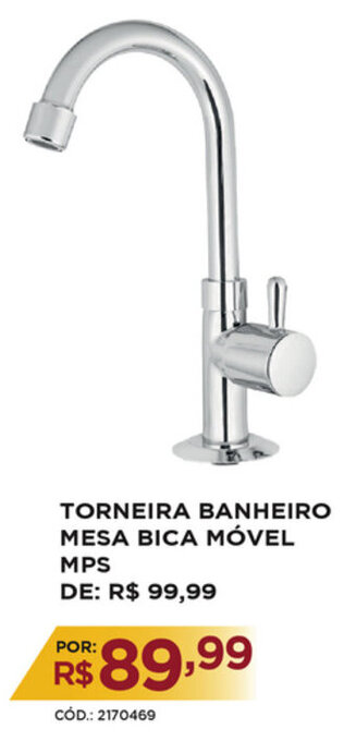 Torneira Banheiro Mesa Bica Movel MPS