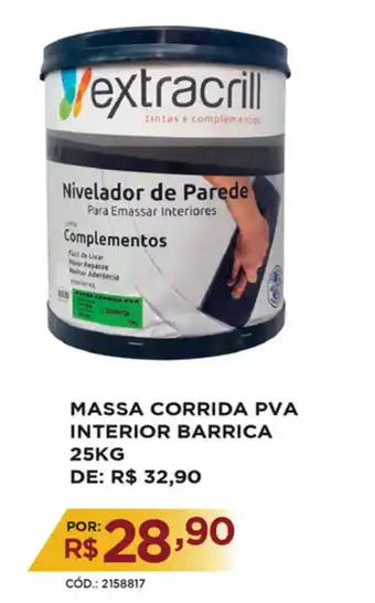 Massa Corrida PVA Interior Barrica 25jkg