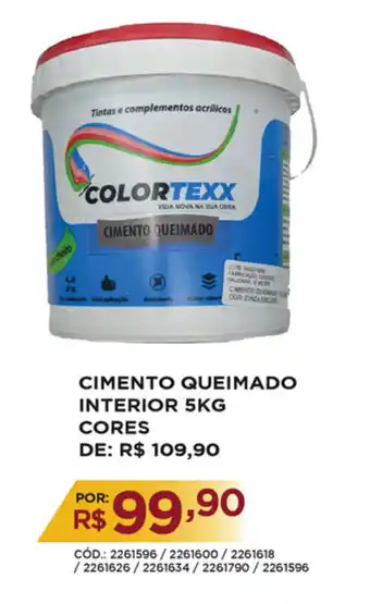 Cimento Queimado Interior 5kg cores