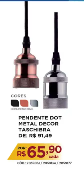 Pendente Dot Metal Deocr Tashibra