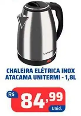 CHALEIRA ELÉTRICA INOX ATACAMA UNITERMI - 1,8L