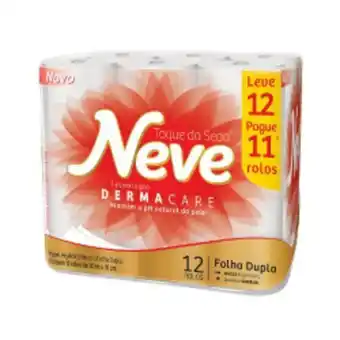 Papel higienico neve folha dupla neutro com 12 uni 20m