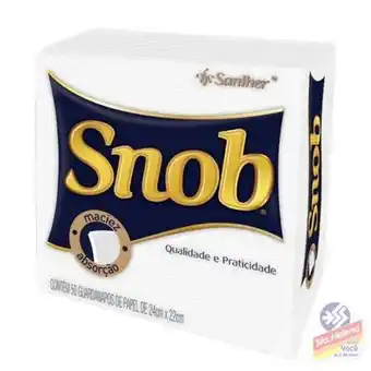 Guardanapo snob branco c 50 24x22cm