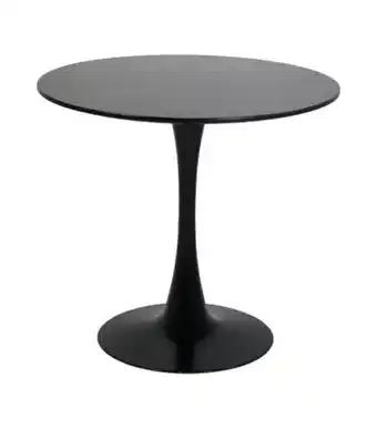 Mesa de jantar redonda tulipa preto útil bazar 80cm rf3203