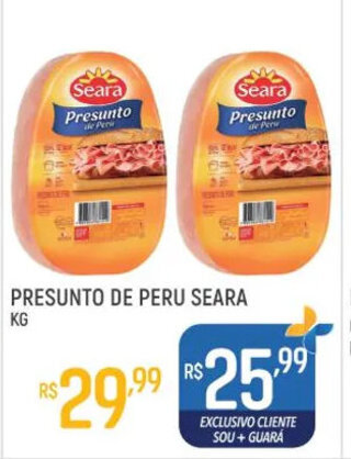 Supermercado Guará PRESUNTO DE PERU SEARA KG oferta