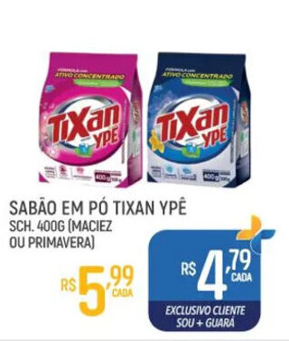 SABÃO EM PÓ TIXAN YPÊ SCH. 400G (MACIEZ OU PRIMAVERA)