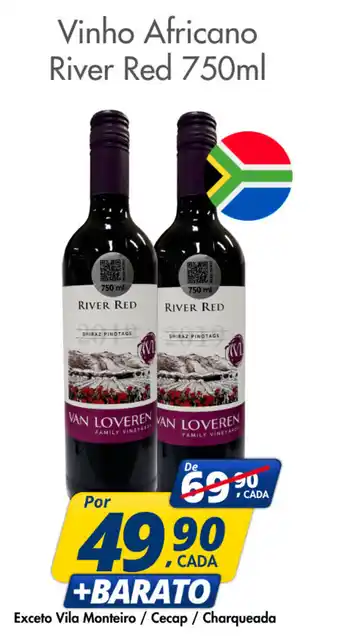 Delta Supermercados Vinho Africano River Red 750ml oferta