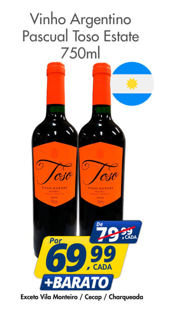 Delta Supermercados Vinho Argentino Pascual Toso Estate 750ml oferta