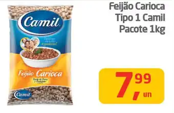 Tenda Atacado Feijão Carioca Tipo 1 Camil Pacote 1kg oferta
