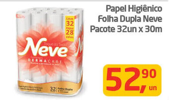 Tenda Atacado Papel Higiênico Folha Dupla Neve Pacote 32un x 30m oferta