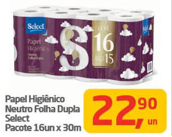 Tenda Atacado Papel Higiênico Neutro Folha Dupla Select Pacote 16un x 30m oferta
