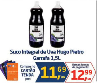 Tenda Atacado Suco Integral de Uva Hugo Pietro Garrafa 1,5L oferta
