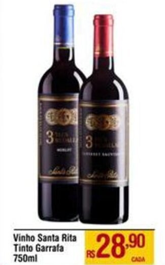 Vinho Santa Rita Tinto Garrafa 750ml