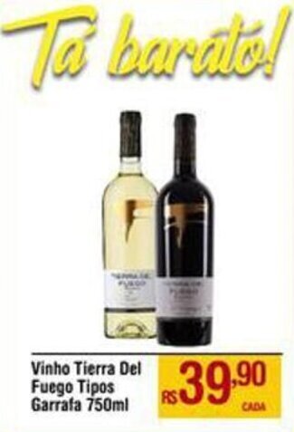 Max Atacadista Vinho Tierra Del Fuego Tipos Garrafa 750ml oferta