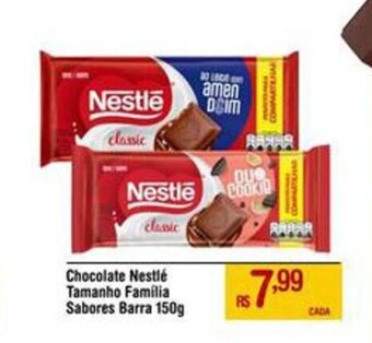 Max Atacadista Chocolate Nestlé Tamanho Familia Sabores Barra 150g oferta