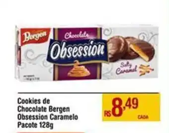 Max Atacadista Cookies de Chocolate Bergen Obsession Caramelo Pacote 128g oferta