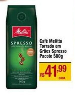 Max Atacadista Café Melitta Torrado em Grãos Spresso Pacote 500g oferta