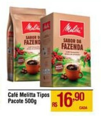 Max Atacadista Café Melitta Tipos Pacote 500g oferta