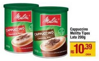 Max Atacadista Cappuccino Melitta Tipos Lata 200g oferta