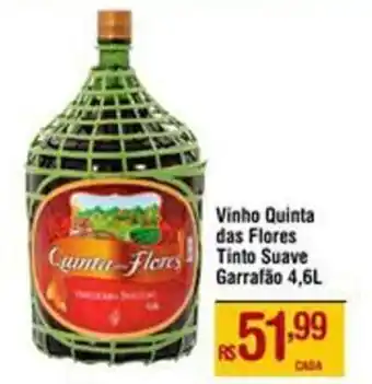 Vinho Quinta das Flores Tinto Suave Garrafão 4,6L