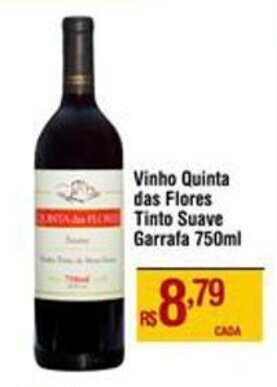 Max Atacadista Vinho Quinta das Flores Tinto Suave Garrafa 750ml oferta