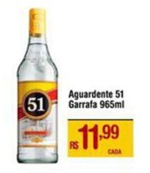 Aguardente 51 Garrafa 965ml