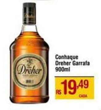 Max Atacadista Conhaque Dreher Garrafa 900ml oferta