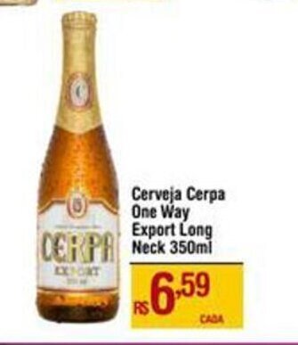 Max Atacadista Cerveja Cerpa One Way Export Long Neck 350ml oferta