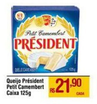 Max Atacadista Queijo Président Petit Camembert Caixa 125g oferta