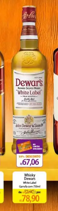 Atacadão Whisky Dewars White Label Garrafa com 750ml oferta