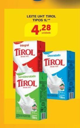 Roldão Leite uht tirol tipos 1l oferta